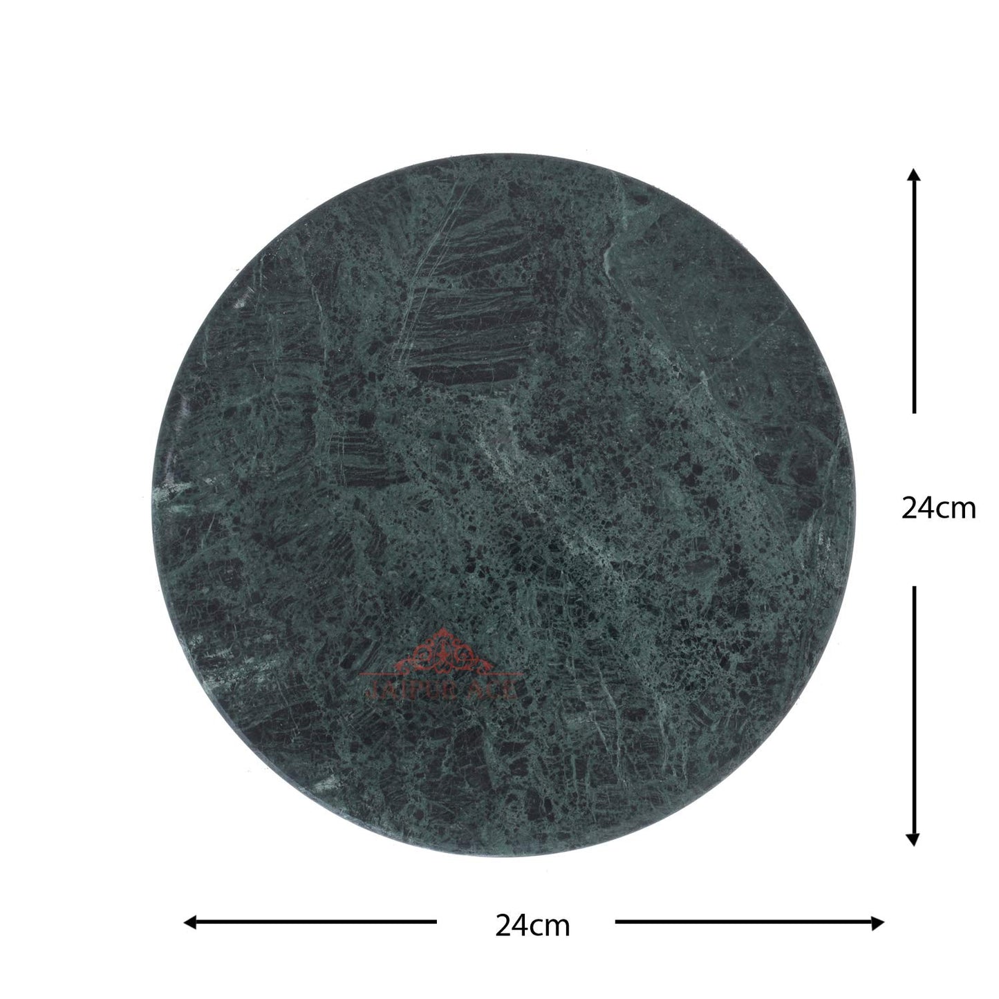 10 Inch Indian Green Marble Chakla or Granite Roti Maker | Rolling Pin Board | Roti Maker | Chapati Maker | papad chakla for Home & Kitchen | Full Finished Marble Chakla Kitchen Utensil