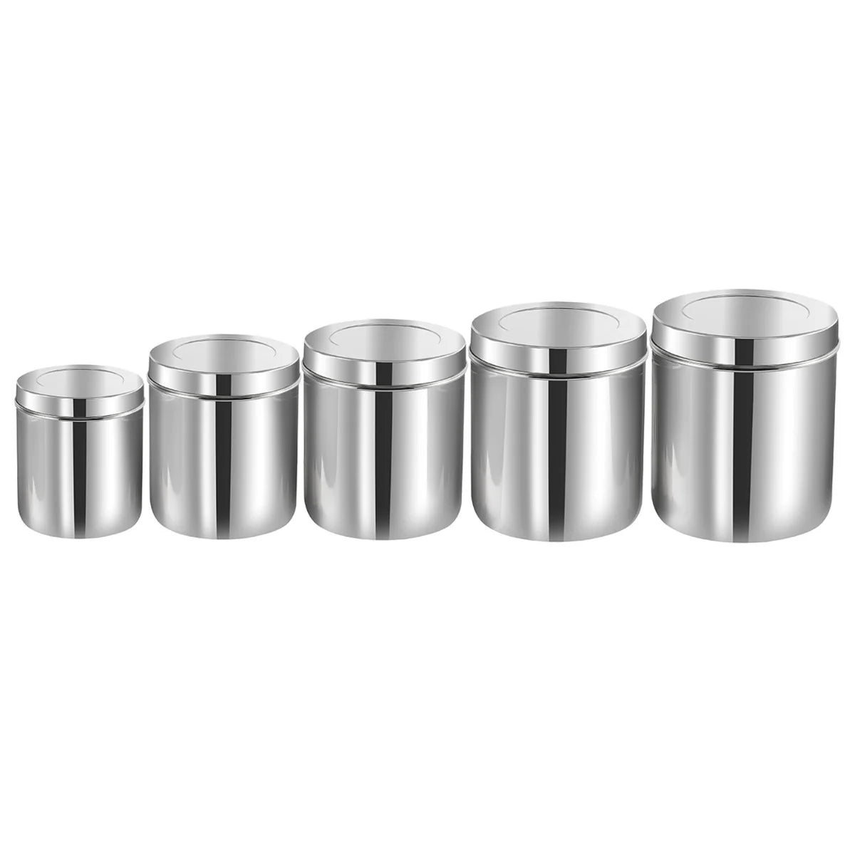 Stainless Steel Deep Dabba Set of 5- 10 X 14