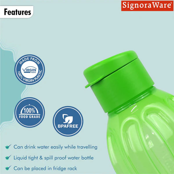 FlipTop Aqua Fresh WATER Bottle 1 Litre (1 Piece)