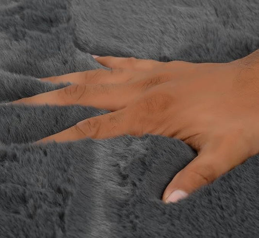 Ultra Soft Rabbit Fur Doormats Carpet Anti Skid for Home Bedroom Living Room Kitchen Hall Office - Floor MAT