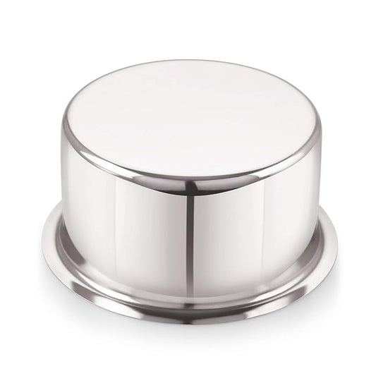 Stainless Steel 10 22G Flat Bottom Tope, 1100 ml, Silver, Durable Quality Cookware Ideal for Boiling, Steaming, and Cooking, with Excellent Heat Retention and Effective Performance.