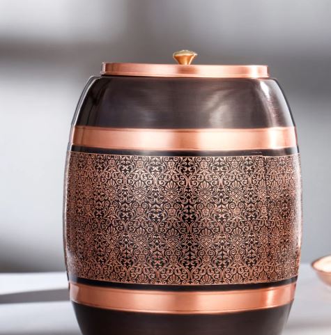 Pure Copper Dispenser 5 litres Antique itching Barrel