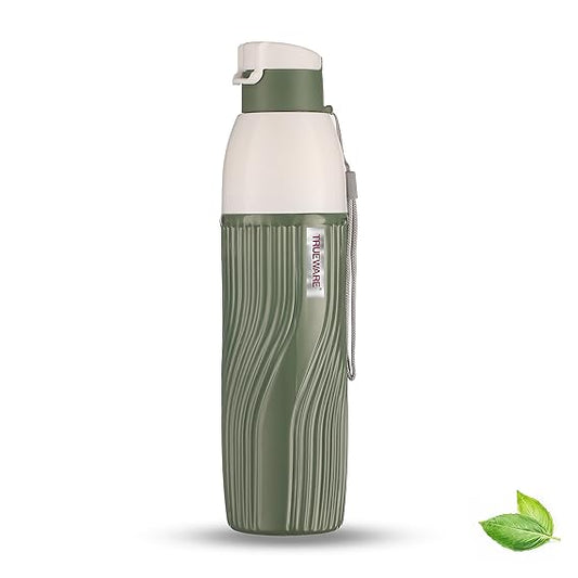 Trueware Aqua Bliss PU Insulated Plastic Water Bottle | BPA Free | Food Grade | Office, College, Travel, Sports Bottle