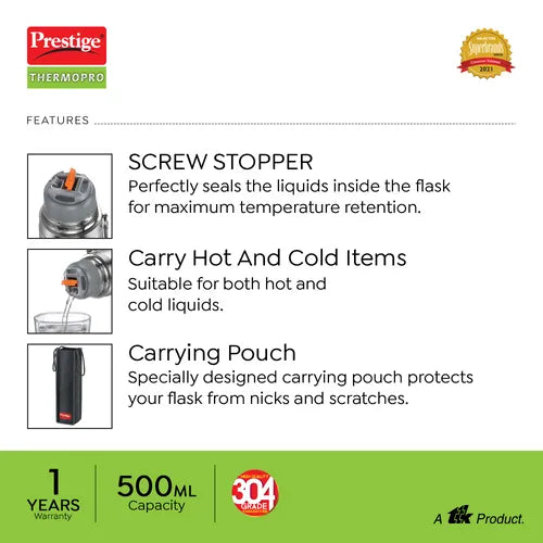 Prestige Thermopro Stainless Steel Flask PFSL 2 - 500ml