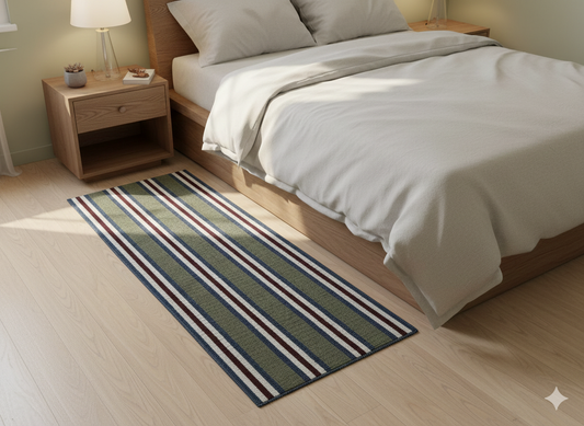 The Modern Geometric Linear Runner Rug