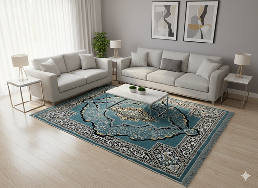 Home Decor Carpets for Living Room 5x7 INCH Multi-Use Flower Design Carpet Mats