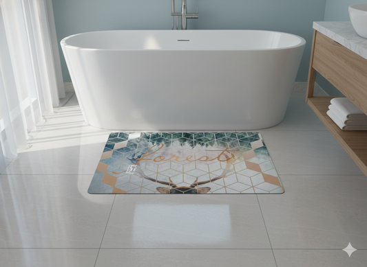 Washable Mat Doormat Interior Door Mat Entry Door Mat, Rubber Backed Non-Slip ,Waterproof, Low Profile, Easy Clean Door Mat for Entry, Anti-Skid Water Soaking Bathroom Print Door, Oval Floor Bath Mat, Soft Quick Dry Water Absorbent Mat For Home Office