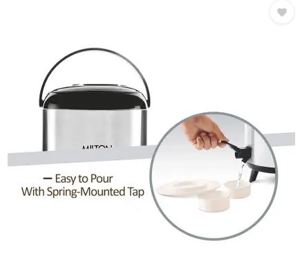 Replacement Tap For Milton Thermosteel Stellar Hot & Cold Water Jug Plastic Bottle Stopper for all size (Black)