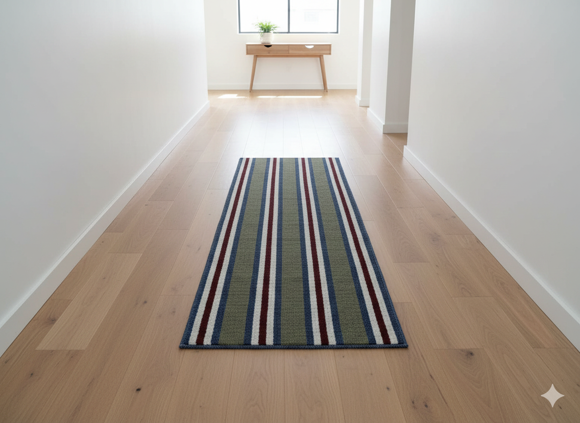 The Modern Geometric Linear Runner Rug