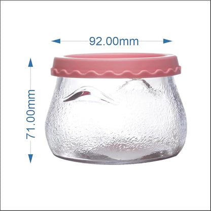 Yera Glass Handi Jar with Plastic Lid - 410ml | Ideal for Pickles | Elegant and Practical Kitchen Storage Solution