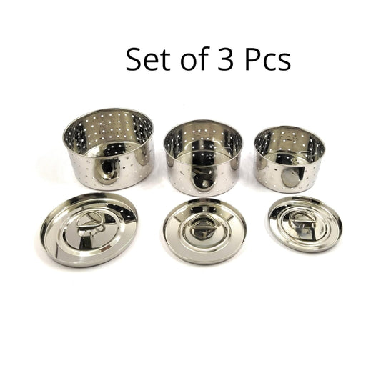 Stainless Steel Round Paneer Mould Maker with Top Press Lid