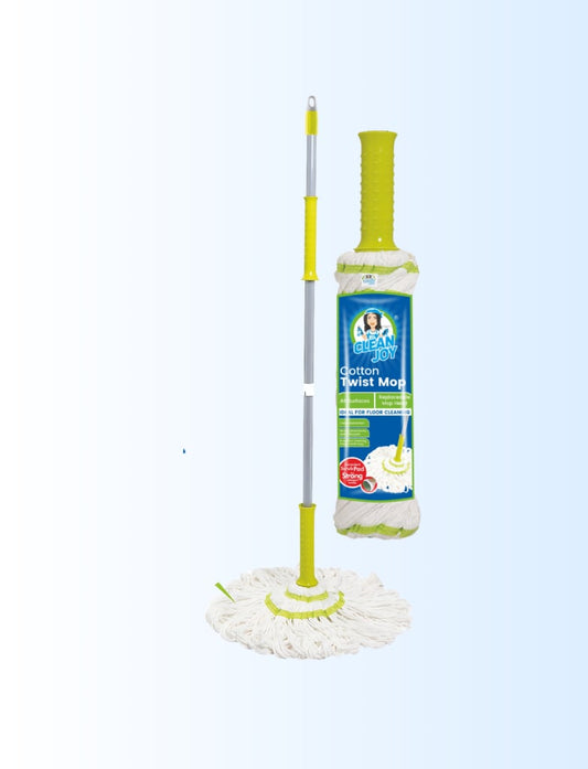Cotton Twist Mop Cotton Floor Cleaning Mop  Twist & Dry Cotton Mop  Cotton Spin Mop Stick  Hand Twist Cotton Mop  Easy Wring Cotton Mop  Heavy Duty Cotton Mop