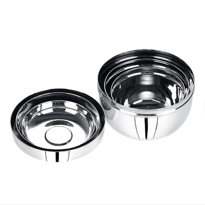 Heavy Gauge Mirror Finish Apple Shape Storage Containers, Set Of 3Pcs, (500Ml, 750Ml, 1200Ml), Silver