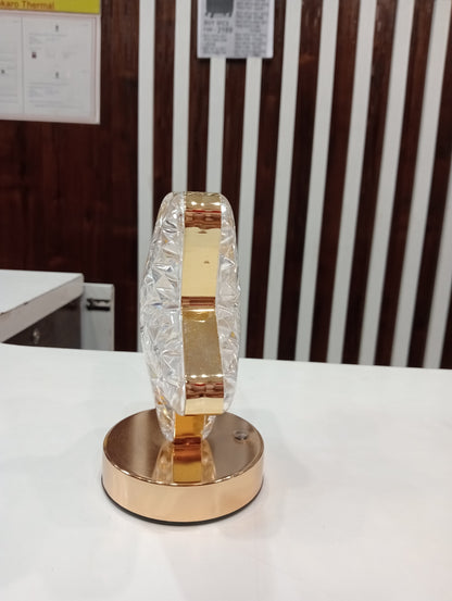 Star-Shaped Crystal Touch Lamp with Golden Base