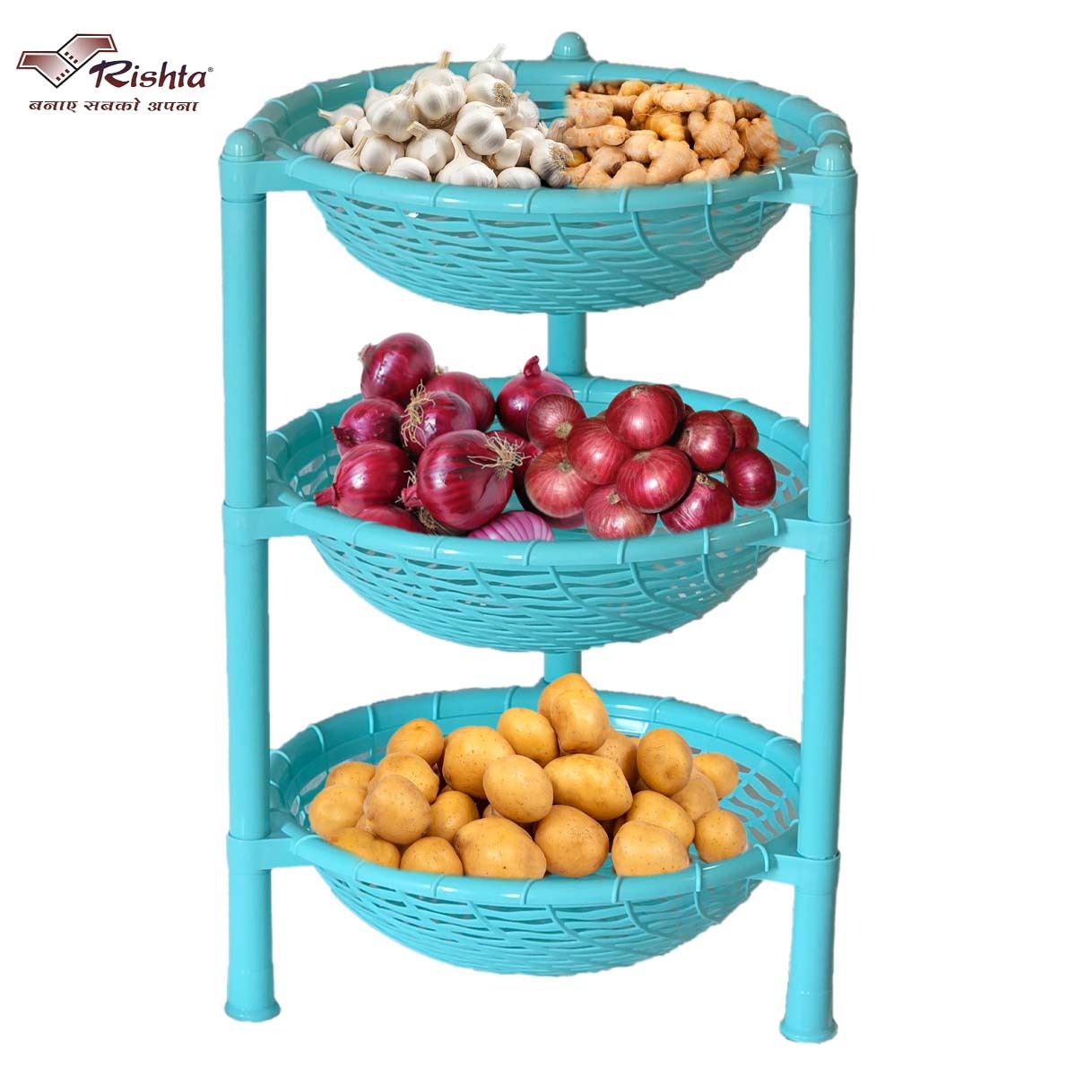Spiral Plastic Basket Rack – 4 Layer AND 3 Layer