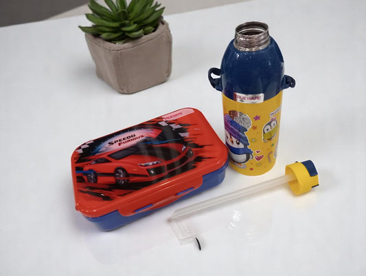 Gift Set Insulated Lunch Box & Water Bottle for Kids | Tiffin Box , Water Bottle 700ml | Leak Proof | Easy to Clean | Ideal for School, Picnic