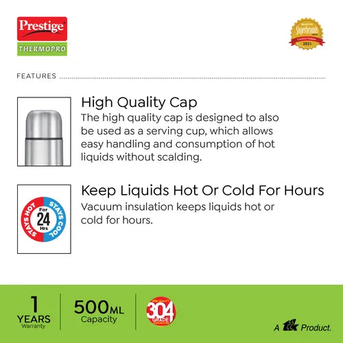 Prestige Thermopro Stainless Steel Flask PFSL 2 - 500ml