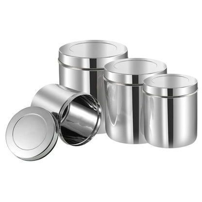 Stainless Steel Deep Dabba Set of 5- 10 X 14