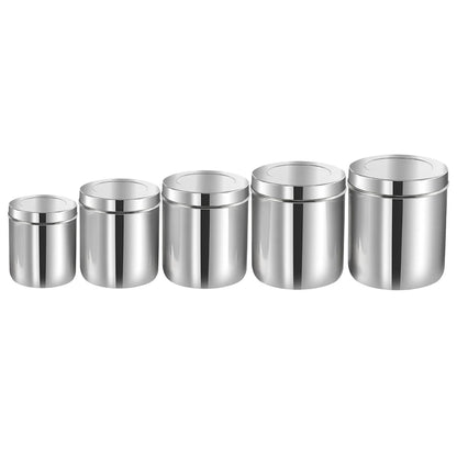 Stainless Steel Deep Dabba Set of 5- 10 X 14