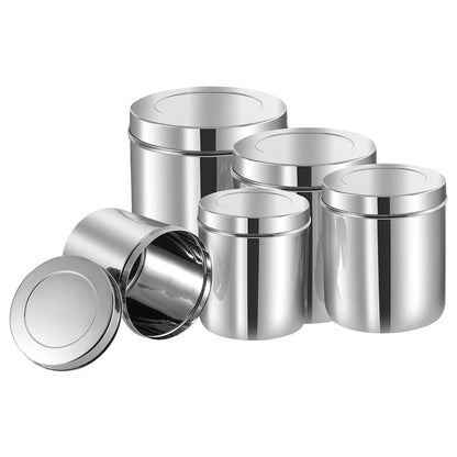 Stainless Steel Deep Dabba Set of 5- 10 X 14