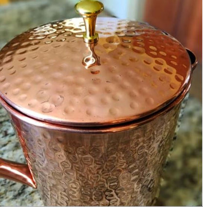 Pure Hammered Copper Jug