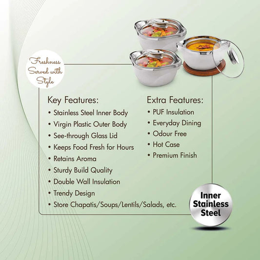 Royal Bliss Casserole WHITE - Set of 3