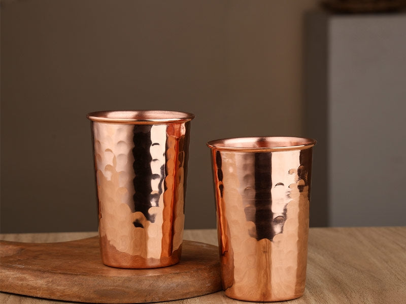 Pure Copper Classic Hammered Tumbler Large