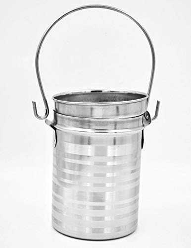Stainless Steel Milk Oil Ghee Storage Container with Lid and handle For Kitchen