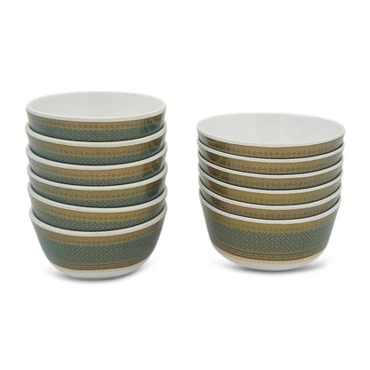 SUPERWARE | Pure Melamine | BRIDAL COLLECTION| Dinner Set - Bridal-Green | Set Of 37 Pcs. | Stain Free, Glazed Finish
