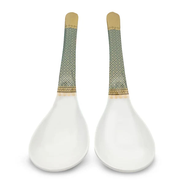 SUPERWARE | Pure Melamine | BRIDAL COLLECTION| Dinner Set - Bridal-Green | Set Of 37 Pcs. | Stain Free, Glazed Finish