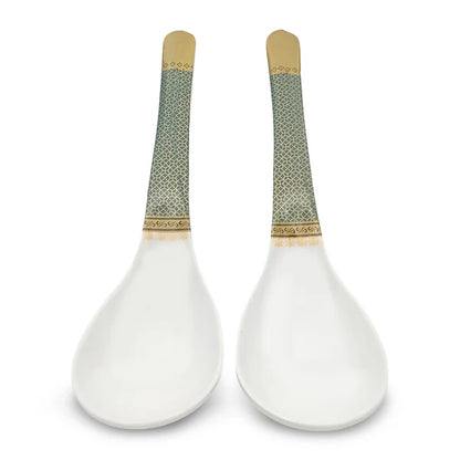 SUPERWARE | Pure Melamine | BRIDAL COLLECTION| Dinner Set - Bridal-Green | Set Of 37 Pcs. | Stain Free, Glazed Finish