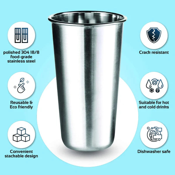 Tumbler (Steel) 420 ml. |Drinking Cup | Reusable Travel Tumbler With Leakproof Lid | To-Go Drink Cups for Juice, Smoothie, Iced Coffee, Milkshake, Cold Drinks & Snacks