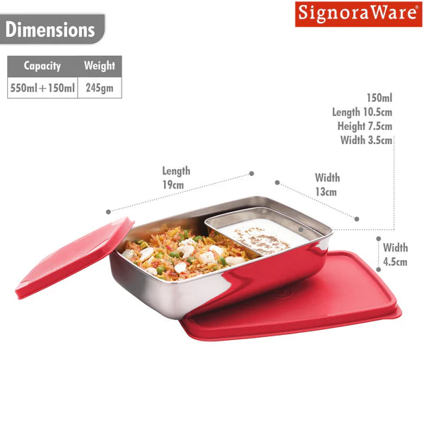 Compact Steel Lunch Box (Small)