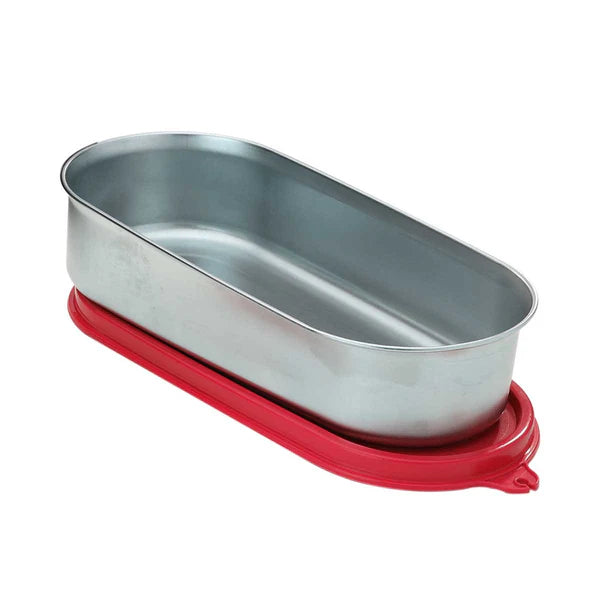 Flat Container Oval Steel 650 ml