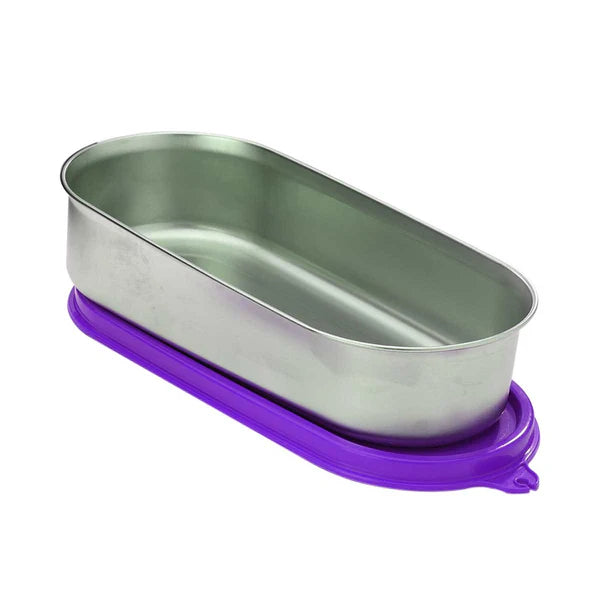 Flat Container Oval Steel 650 ml