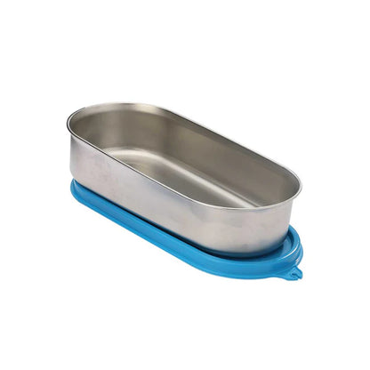 Flat Container Oval Steel 650 ml
