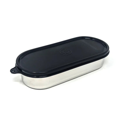 Flat Container Oval Steel 650 ml