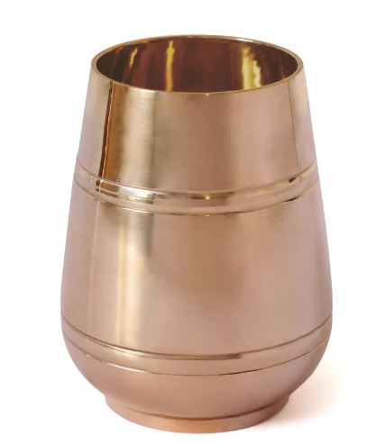 Kansa Handi Dinner Set | 6 Pcs - 1 Platter Dai 12 inch, 2 Bowl (Katori), 1 Sweet Dish, 1 Glass(Tumbler), 1 Spoon