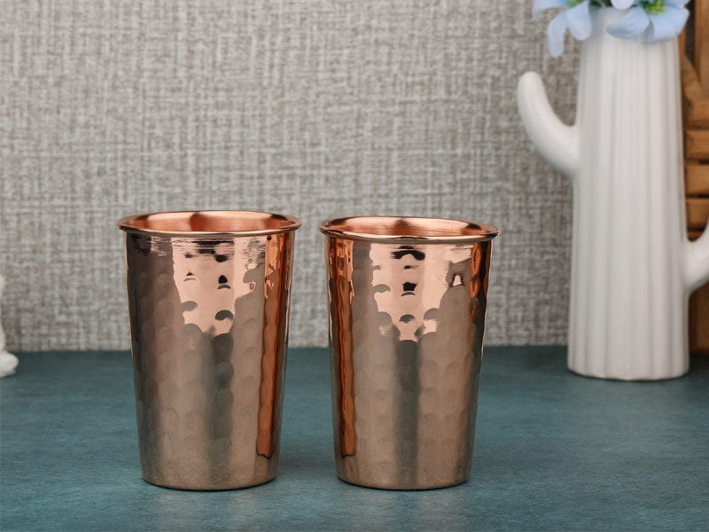 Pure Copper Classic Hammered Tumbler Large