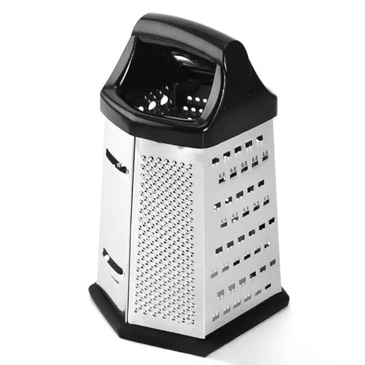 6 Side Stainless Steel Professional Multi Purpose Grater Vegetable Chopper Slicer Kitchen Cutter, Shredder for Cheese & Vegetables 8 inch