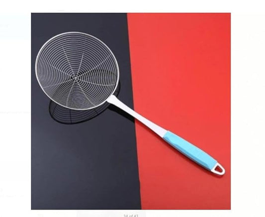 Puri Strainer|Stainless Steel Jhar for Cooking & Frying|Versatile Deep Fry Chalni with Handle for Kitchen (Pack of 1)