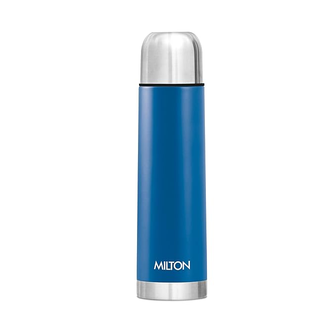 Milton Eco-Flip 500 Thermosteel Water Bottle 500ml, 24 Hr Hot and Cold I Leak Proof Lid, ISI Certified I Vacuum Insulated I for Office, Gym, School I Silver