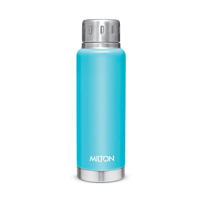 Milton Elfin 300 Thermosteel Water Bottle 300 ml, 24 Hr Hot and Cold I Leak Proof Lid, ISI Certified I Vacuum Insulated I for Office, Gym, School I Light Blue