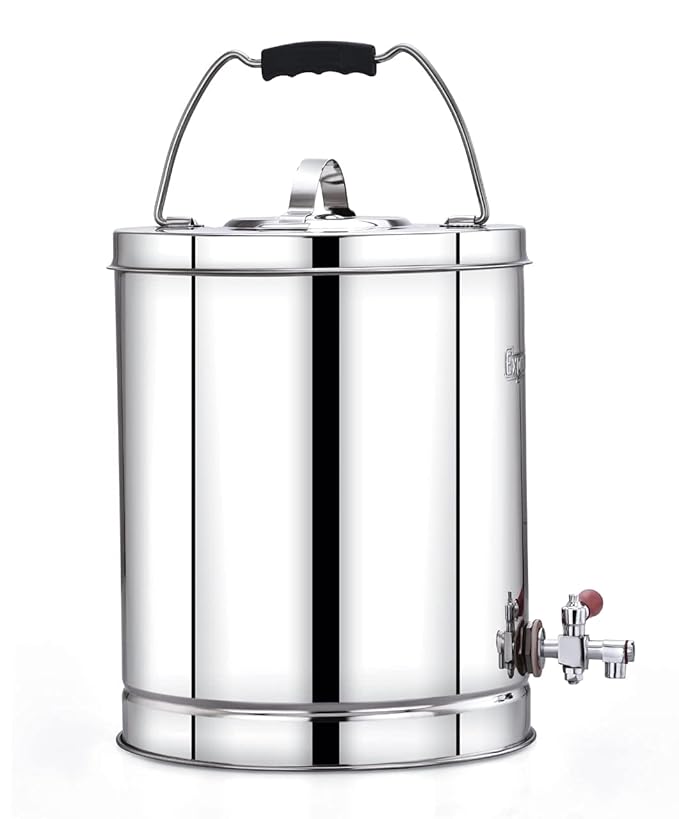 Stainless Steel Desire Tea Container With Leak Proof Tap | Milk/Soups/Coffee Tea Pot | Eco Friendly Hot & Cold Pot Office/Hotel | TeaPot Dispenser Jar |Chai Kettle For Canteen/Kitchen