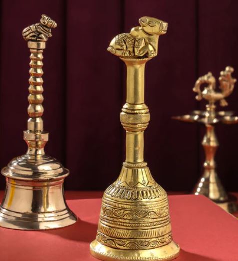 Brass Nandi HandBell / GHANTI/NANDI/BELL/POOJA/BRASS/PITAL