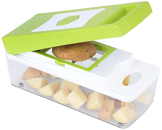 KITCHENWARE ARTICLES Plastic 14 in 1 Greater Slicer Dicer (Green)