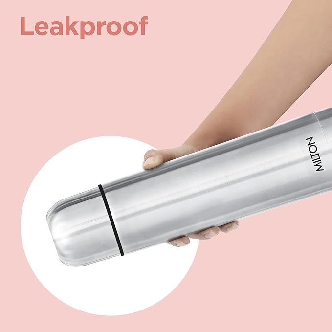 Milton Eco-Flip 500 Thermosteel Water Bottle 500ml, 24 Hr Hot and Cold I Leak Proof Lid, ISI Certified I Vacuum Insulated I for Office, Gym, School I Silver