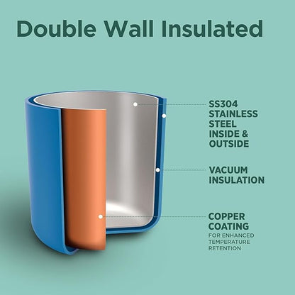 Milton Eco-Flip 500 Thermosteel Water Bottle 500ml, 24 Hr Hot and Cold I Leak Proof Lid, ISI Certified I Vacuum Insulated I for Office, Gym, School I Silver