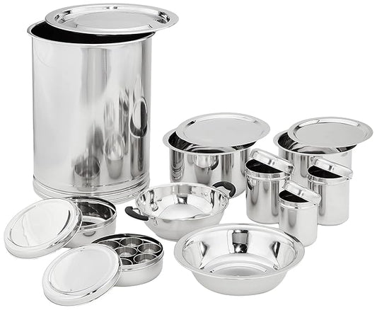 Stainless Steel 22 Gauge Diamond Touch 121 Pieces Dinner Set, Ideal Gifting Dinner Set for Special Occasions Like Anniversary, Wedding, Housewarming Party, Easy to Clean & Dishwasher Safe