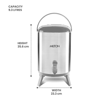 Milton Stellar 10 Thermosteel Water Jug, 9.3 litres, Steelplain